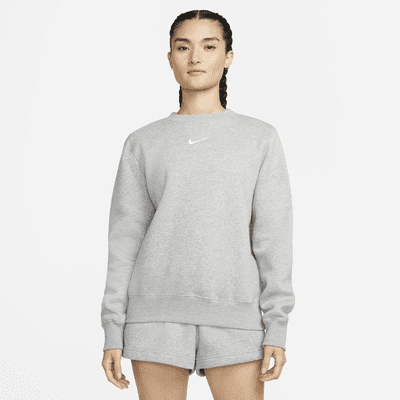 Nike grey crew neck sweater hotsell